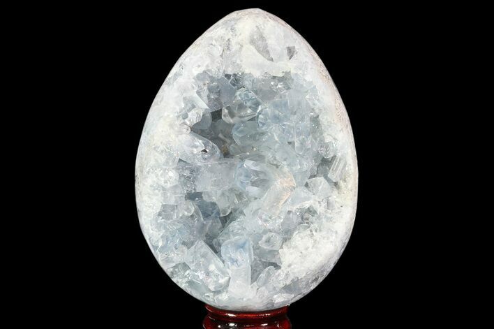 Crystal Filled Celestine (Celestite) Egg Geode #88276